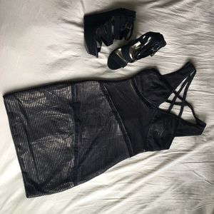 BCBG Maxazria Black With Gold Party Dress